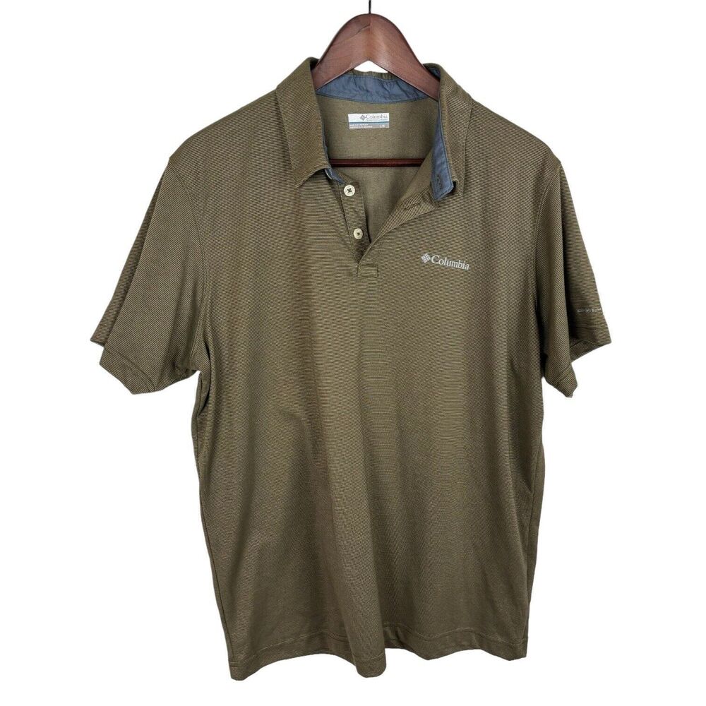 Columbia Green Polo Shirt Men's Size Large